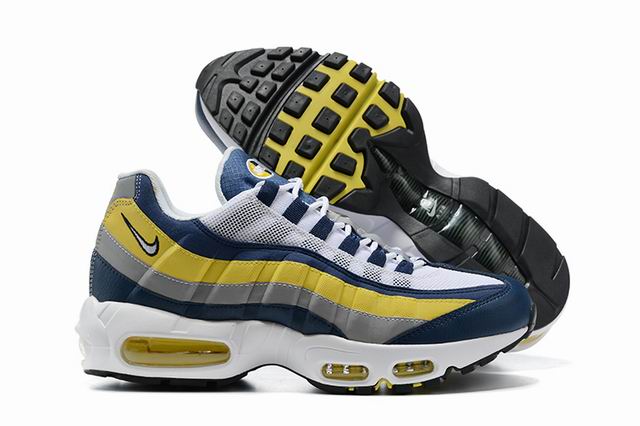 Nike Air Max 95 Men's Shoes Navy Grey Yellow-99